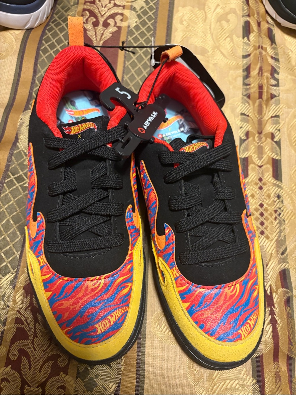 Airwalk Kids' Black, Red & Yellow Hot Wheels Accent Sneakers